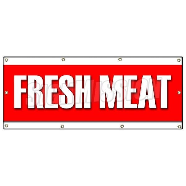 Signmission FRESH MEAT BANNER SIGN butcher steak beef chicken pork ground B-96 Fresh Meat - main